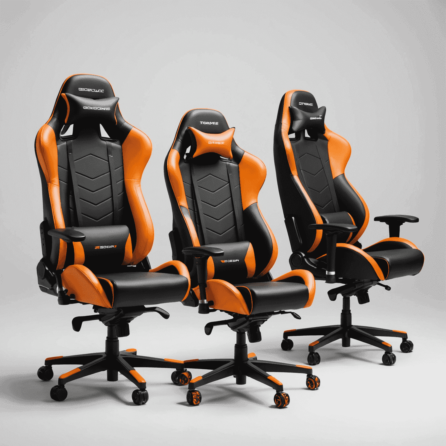 A timeline showing the evolution of gaming chairs from basic office chairs to modern ergonomic designs