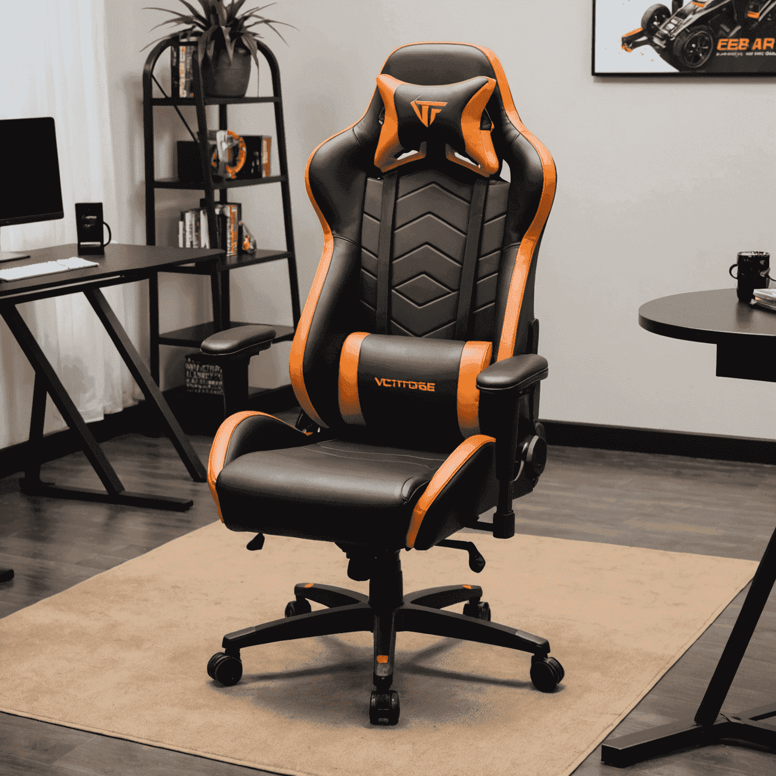 A VictoryForge gaming chair being cleaned with a microfiber cloth, showcasing proper maintenance techniques